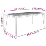 Trädgårdsbord 200x100x75 massivt akaciaträ