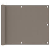 Balkongskärm taupe 75x500 cm oxfordtyg