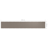 Balkongskärm taupe 90x600 cm oxfordtyg
