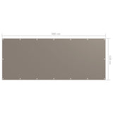 Balkongskärm taupe 120x300 cm oxfordtyg