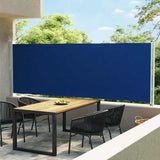 Infällbar sidomarkis 600x160 cm blå