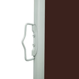 Infällbar sidomarkis 600x160 cm brun