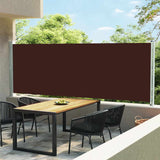 Infällbar sidomarkis 600x160 cm brun