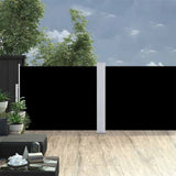 Infällbar sidomarkis 140x1200 cm svart