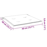 Stolsdynor 6 st beige 40x40x4 cm oxfordtyg