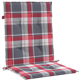 Stolsdynor 2 st rödrutig 100x50x3 cm oxfordtyg