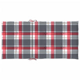 Stolsdynor 4 st rödrutig 100x50x3 cm oxfordtyg