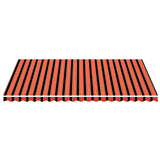 Markisväv orange och brun 5x3,5 m