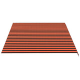 Markisväv orange och brun 5x3,5 m