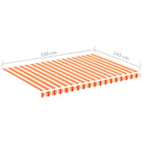 Markisväv gul och orange 3,5x2,5 m