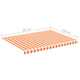 Markisväv gul och orange 4x3 m