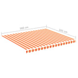 Markisväv gul och orange 4x3,5 m