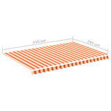Markisväv gul och orange 4,5x3 m