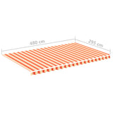 Markisväv gul och orange 5x3 m