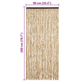 Insektsdraperi beige 90x200 cm chenille