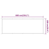 Markis vertikal vit 100x600 cm oxfordtyg