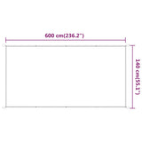 Markis vertikal vit 140x600 cm oxfordtyg