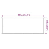 Markis vertikal terrakotta 140x800 cm oxfordtyg