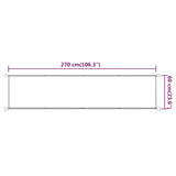 Markis vertikal taupe 60x270 cm oxfordtyg