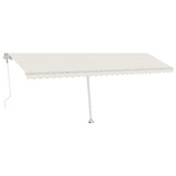 Markisstolpar set vit 600x245 cm järn