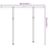 Markisstolpar set vit 300x245 cm järn