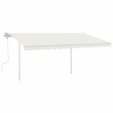 Markisstolpar set vit 450x245 cm järn
