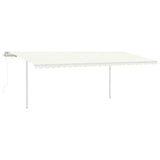 Markisstolpar set vit 600x245 cm järn
