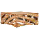 Utebord och fotpall med mörkgrå dyna massiv teak