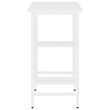 Datorbord vit 80x40x72 cm MDF och metall