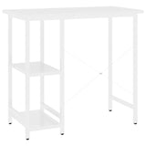Datorbord vit 80x40x72 cm MDF och metall
