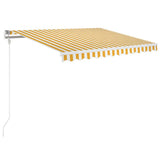 Automatisk markis 350x250 cm gul och vit