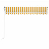 Automatisk markis 350x250 cm gul och vit