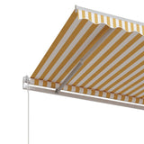 Automatisk markis 350x250 cm gul och vit