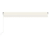 Automatisk markis 500x300 cm gräddvit