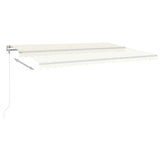 Automatisk markis 500x300 cm gräddvit