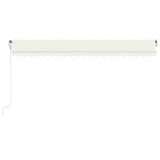 Markis automatiskt infällbar 500x350 cm gräddvit