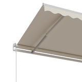 Markis automatiskt infällbar 500x350 cm gräddvit