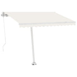 Fristående markis automatisk 300x250 cm gräddvit