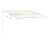 Fristående markis automatisk 300x250 cm gräddvit