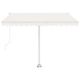 Fristående markis automatisk 300x250 cm gräddvit