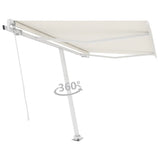 Fristående markis automatisk 350x250 cm gräddvit