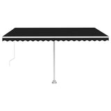 Fristående markis manuellt infällbar 450x300 cm antracit