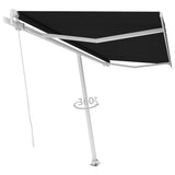 Fristående markis manuellt infällbar 450x300 cm antracit