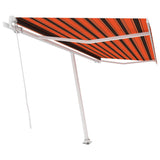 Fristående markis manuellt infällbar 450x300 cm orange/brun