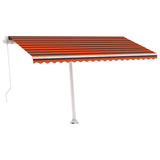 Fristående markis manuellt infällbar 450x300 cm orange/brun
