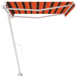 Fristående markis manuellt infällbar 450x300 cm orange/brun