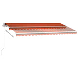 Fristående markis manuellt infällbar 450x300 cm orange/brun