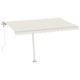 Fristående markis automatisk 450x300 cm gräddvit
