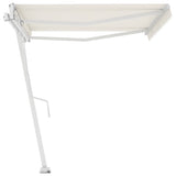 Fristående markis automatisk 450x300 cm gräddvit