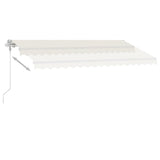 Fristående markis automatisk 450x300 cm gräddvit
